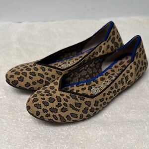 Rothy's Spotted Leopard Print Flats Size 7